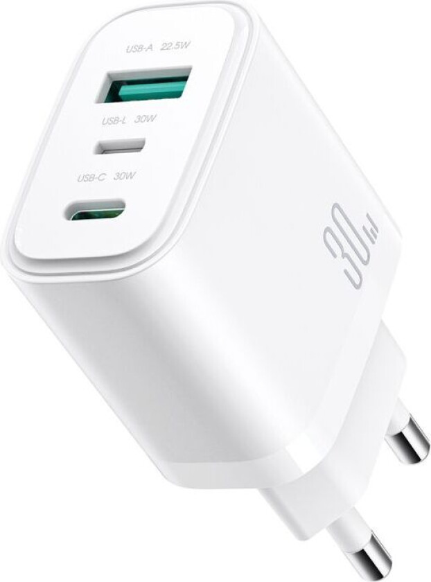 JR-TG6 PD 30W hurtiglader - hvit