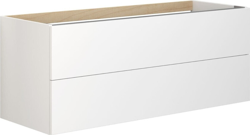 Inzo Servantskap m/2 skuffer - Hvit Høyglans