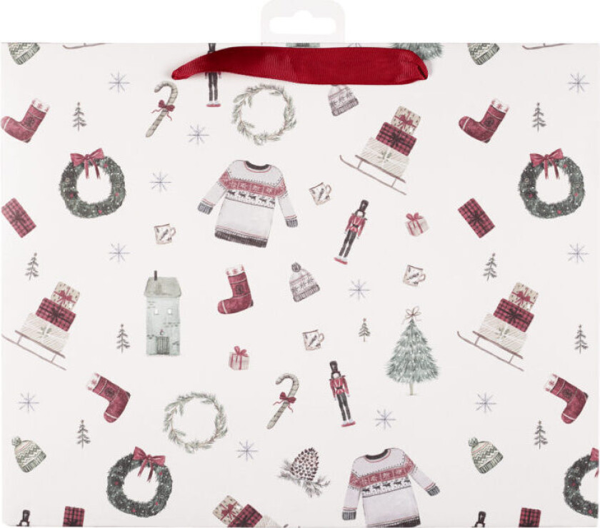 Gavepose Kraftpapir Design Stor Un