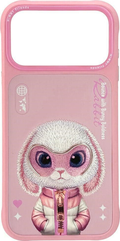 CoolCute 2.0 Kanin Deksel for iPhone 17 Pro Max - Rosa