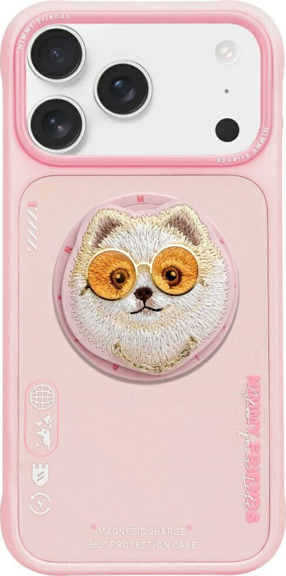 Glasses Cool Dog MagSafe Deksel for iPhone 17 Pro - Rosa