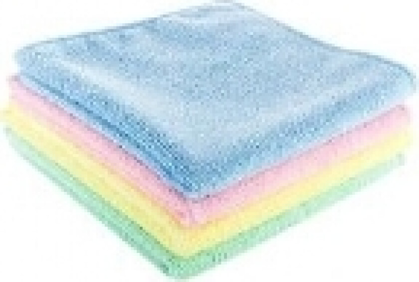 Mikrofiberklut Nøytral 32x32cm Økotex gul, 20 pk x 10 stk/krt
