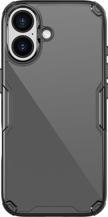 Nature TPU Pro Deksel for iPhone 17 - Gjennomsiktig/Svart