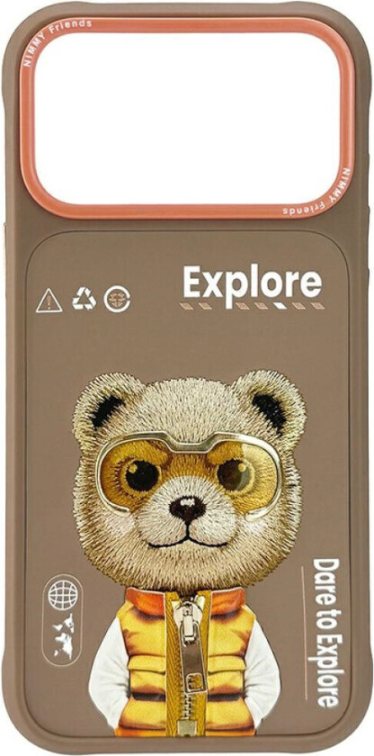 CoolCute 2.0 Bjørn Deksel for iPhone 17 Pro - Beige