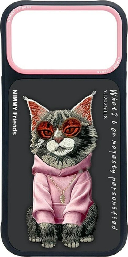 Glasses Cool Kat Deksel for iPhone 17 Pro - Svart