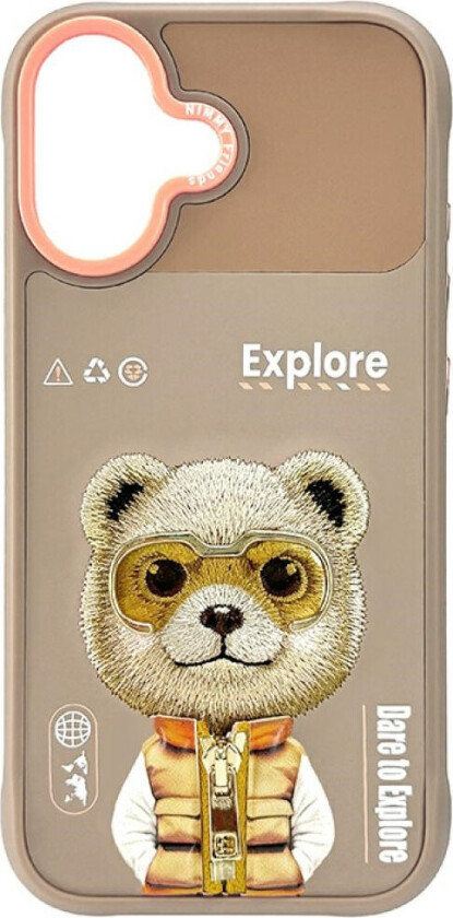 CoolCute 2.0 Bjørn-deksel til iPhone 17 - Beige