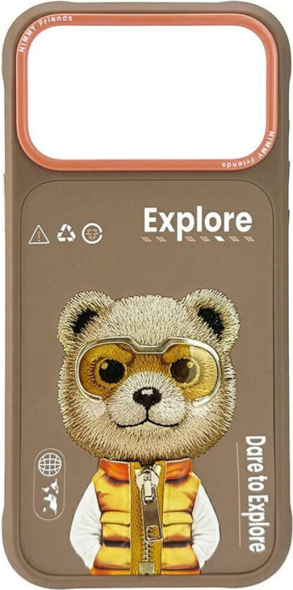 CoolCute 2.0 Bjørn-deksel for iPhone 17 Pro Max - Beige