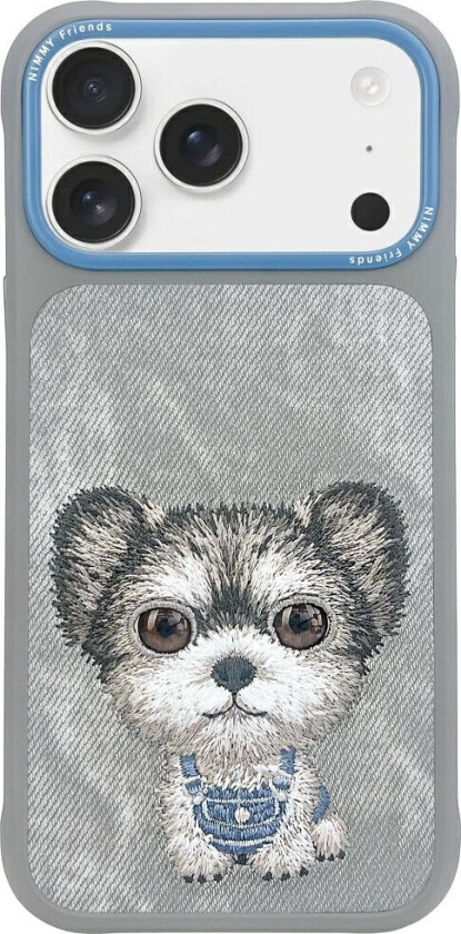 Big Eyed Pet 2.0 Hundedeksel til iPhone 17 Pro - Grå