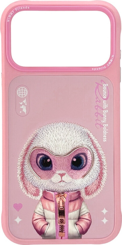 CoolCute 2.0 Kanin Deksel for iPhone 17 Pro - Rosa