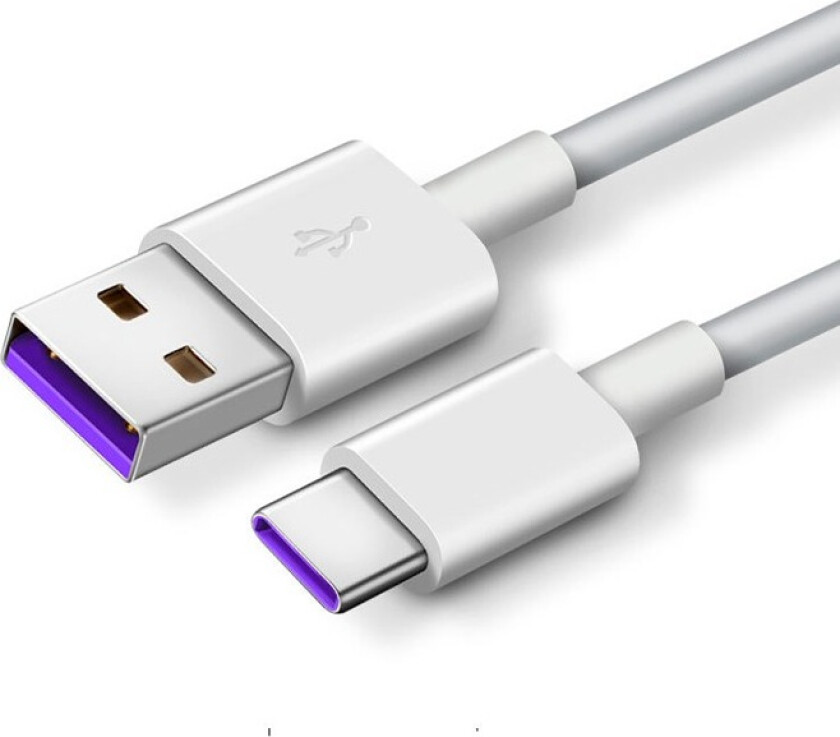 5A USB Type-C Hurtigladekabel, TPE-ledning Kompatibel med Huawei, Samsung, APPLE