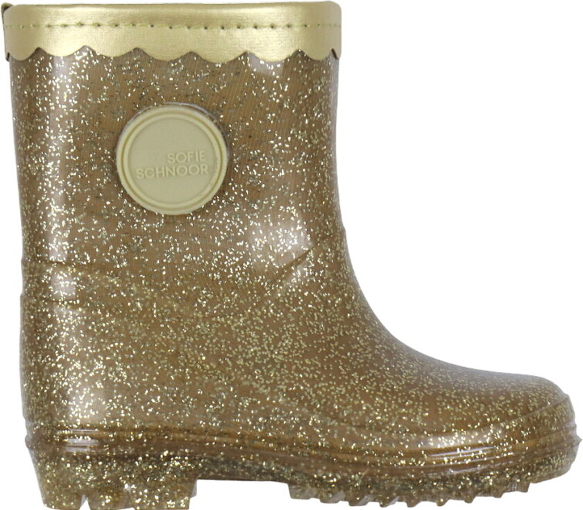 Gummistøvler m. for - Champagne m. Glitter - - 27 - Gummistøvler