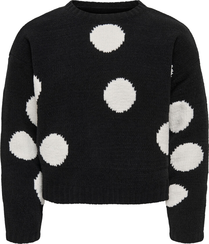 Genser - Strikk - KogSus - Black/Egret/Polka Dot Assym - - 11-12 år (146-152) - Genser