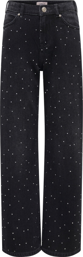 Jeans - KogCobain - Rhinestone - Vasket Black - - 13 år (158) - Jeans