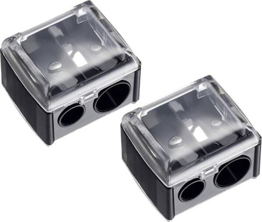 Bilde av 2 stk. sminkespissere, leppeblyantspisser, eyeliner-spisser, dobbel kosmetisk blyantspisser for øye- og brynpenner, eyeliner