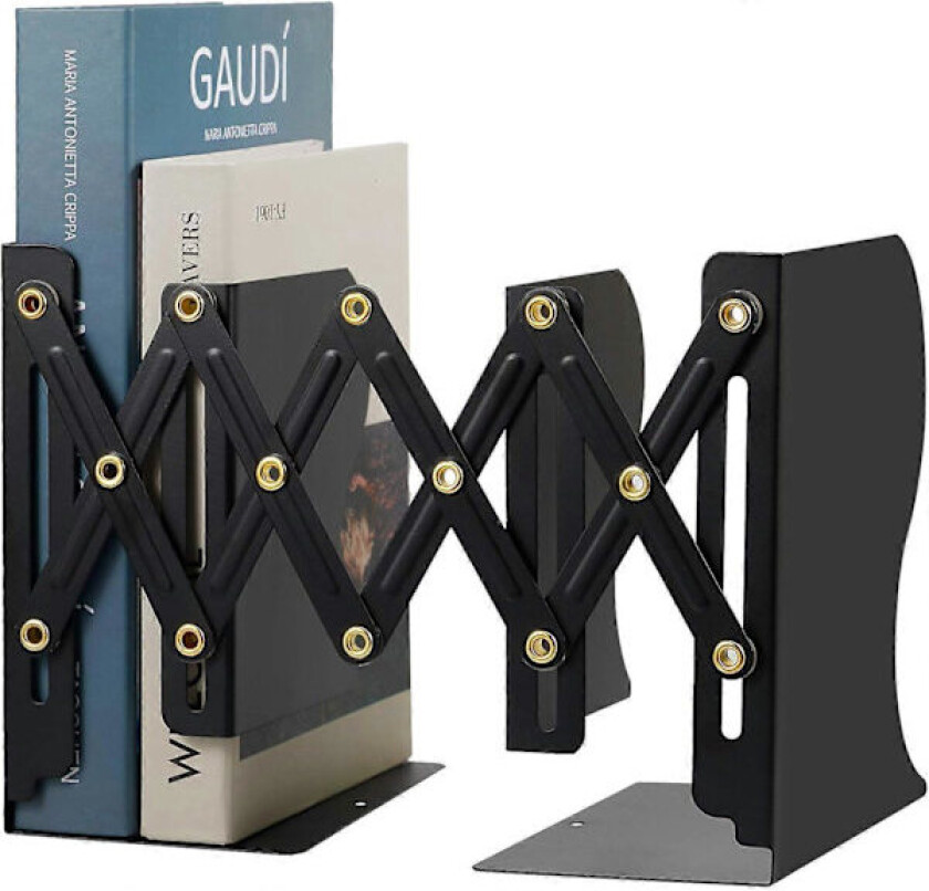 Justerbare Bokstøtter, Uttrekkbar Bokholder, Metall Skalerbare Bokstøtter, Utvidbar Bokhylle Skrivebord Bokstøtte Stativ, Teleskopisk Bokorganisator Hylle