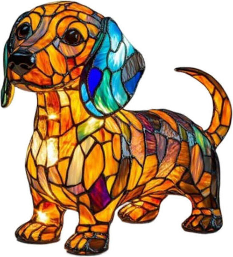 Hundeserie Kunst Nattlampe - Perfekt A