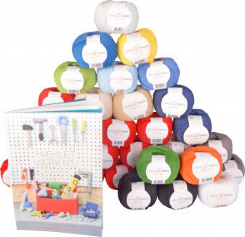 Â Boken Hæklet værktøj + Garnpakke til alle oppskrifter - Bogen Hæklet værktøj + Garnpakke til alle opskrifter