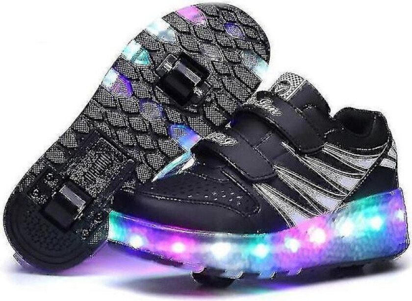 LED Rullesko for Barn - Lysende Sneakers med Usynlige Hjul, Gutter Jenter Sportssko med Blinkende Lys