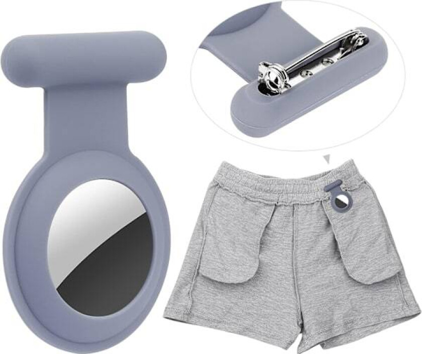 Skjult Airtag GPS-sporing, Airtag for barn, eldre, kjæledyr, klær, tryggere enn Airtag-klokke. (Grå)