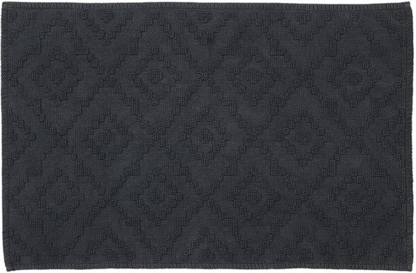 Aztec Badematte 60x90 Mørk grå