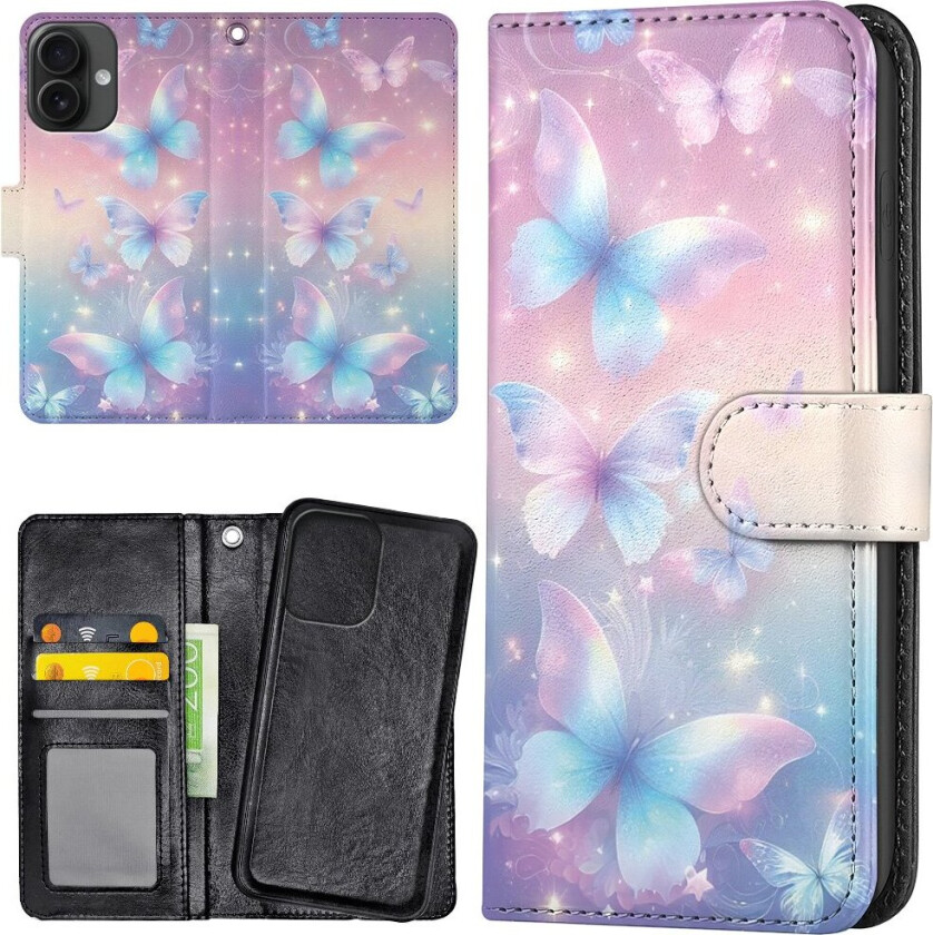 iPhone 16 - Lommebok Deksel Butterflies