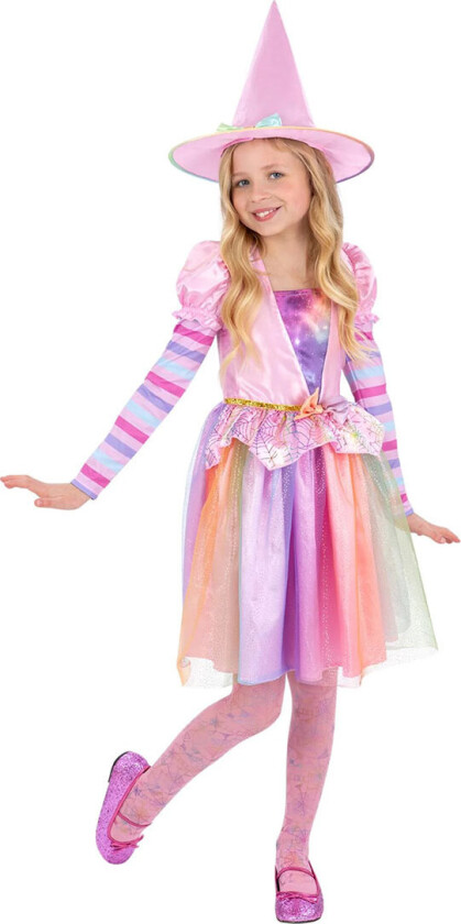 Kostymer - Pastel Rainbow Heks - Flerfarget - - 7-9 år (122-134) - Kostymer