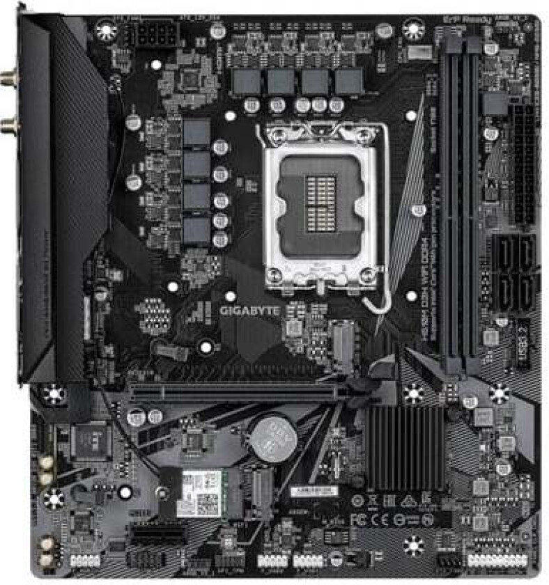 H610M D3H WIFI DDR4 - motherboard - micro ATX - LGA1700 Socket - H610 Hovedkort - Intel H610 - Intel LGA1700 socket - DDR4 RAM - Micro-ATX