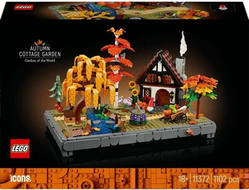 Icons 11372 Høstlig hage med lite hus