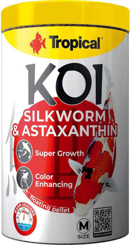 Tropical KOI Silkwarm & Astaxanthin Size M - 1liter