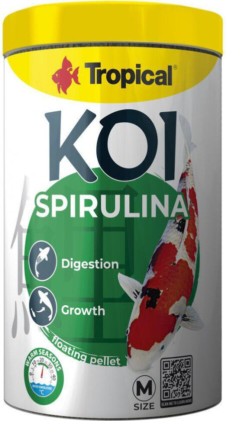 Bilde av Tropical Koi Spirulina Pellet Size M - 5liter