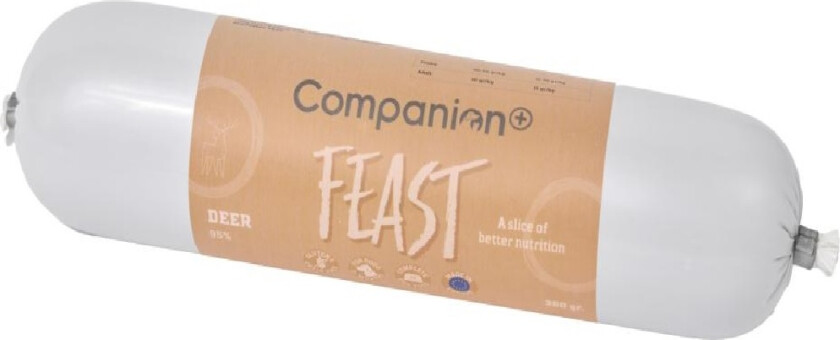 Bilde av Companion+ FEAST hundepølse 350gram - Hjort