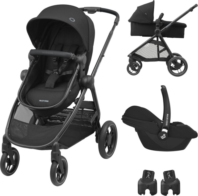 Zelia3 Set Essential Black (Zelia3 & CabrioFix I-Size & Adap