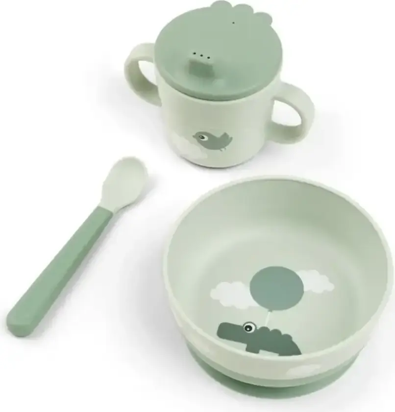 middagssett Happy clouds Green