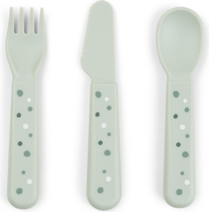 Foodie bestikksett Happy dots Green