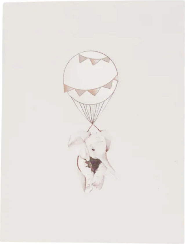 Flying Elephant Gratulasjonskort