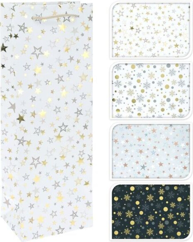 Bilde av Gavepose Vin Vintermotiver | 4 ass