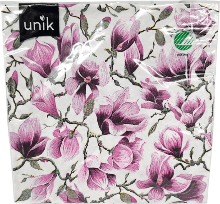 Servietter blomster 20pk 3-lags | 33x33cm | Unik