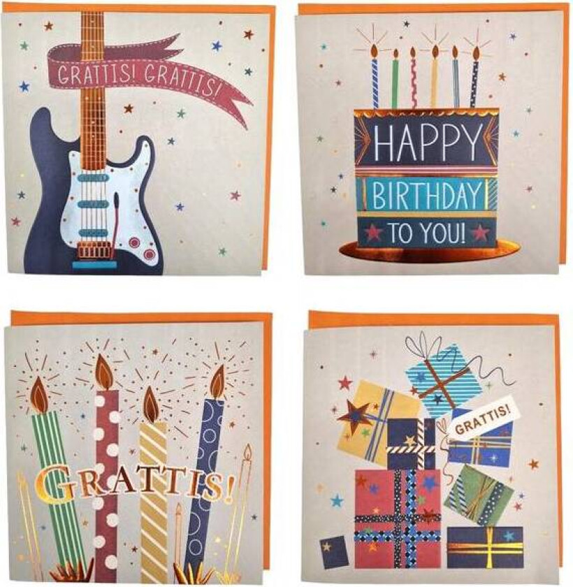 Bilde av Doble bursdagskort med konvolutt