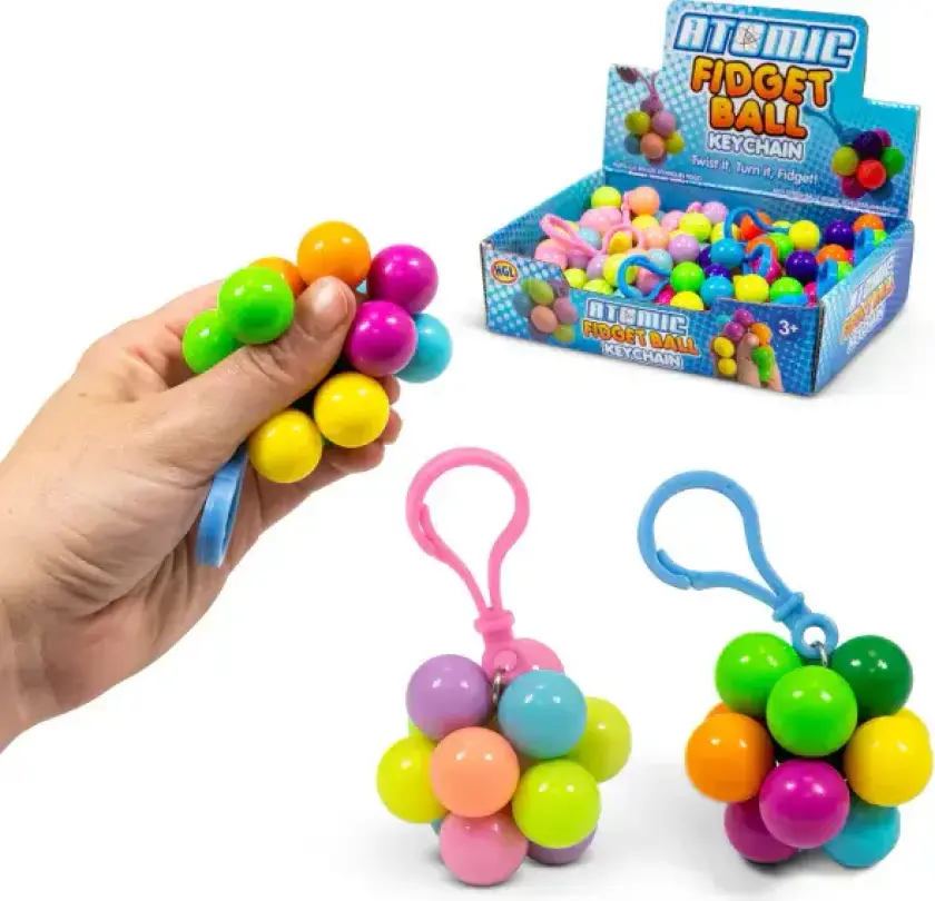 Bilde av Atomic fidget ball keyring - Stressleke nøkkelring