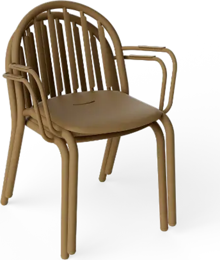 Hagestol med Armlener Fred's set mochaccino (2 pcs)