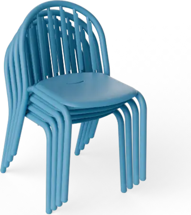 Hagestol Fred's chair set wave blue (4 pcs)