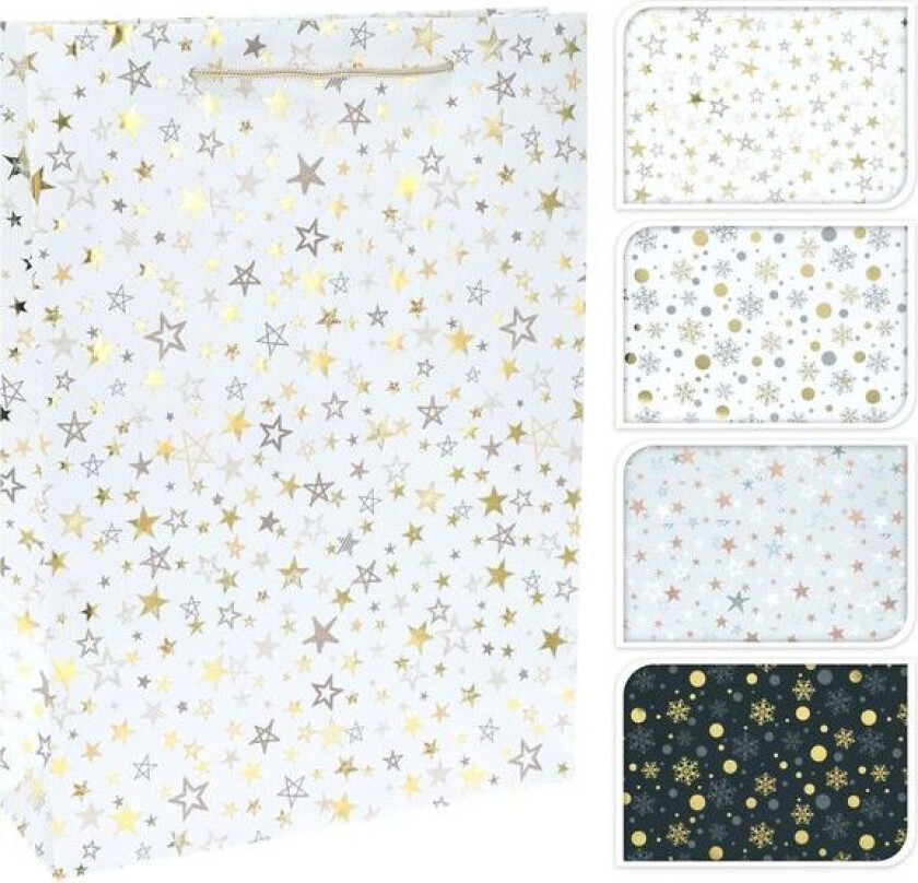 Gavepose Vintermotiver 25x35.5x8.5cm | 4 ass