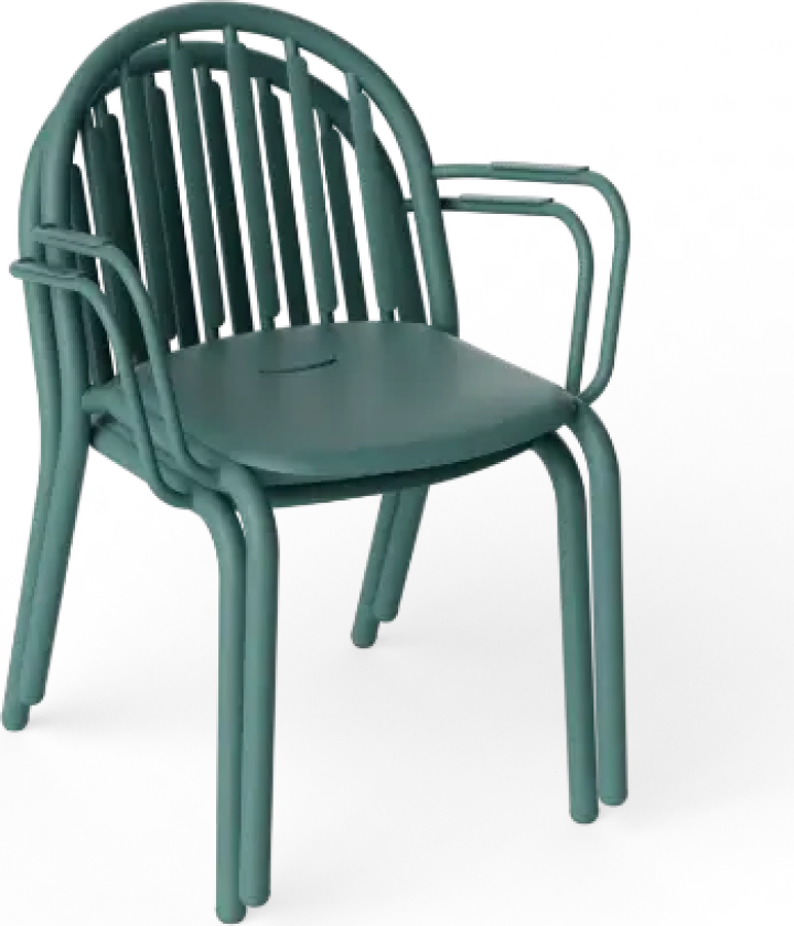 Hagestol med Armlener Fred's set dark sage (2 pcs)