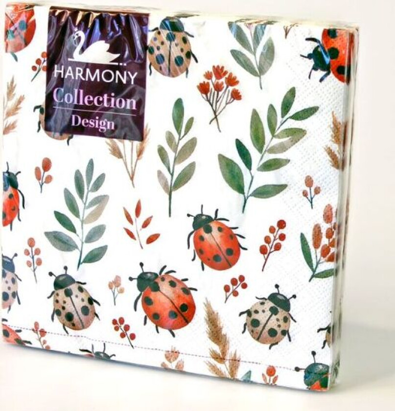 Servietter Marihøner 20pk 3-lags | 33x33cm | Harmony Collection