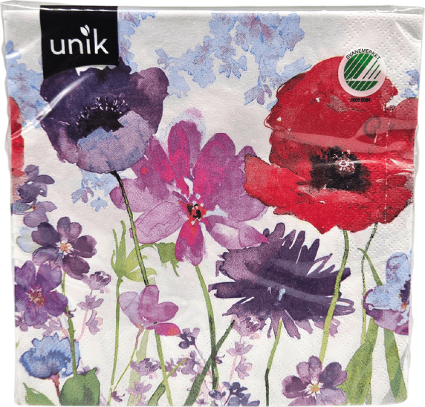 Servietter Blomster Eng 20pk 3-lags | 33x33cm | Unik