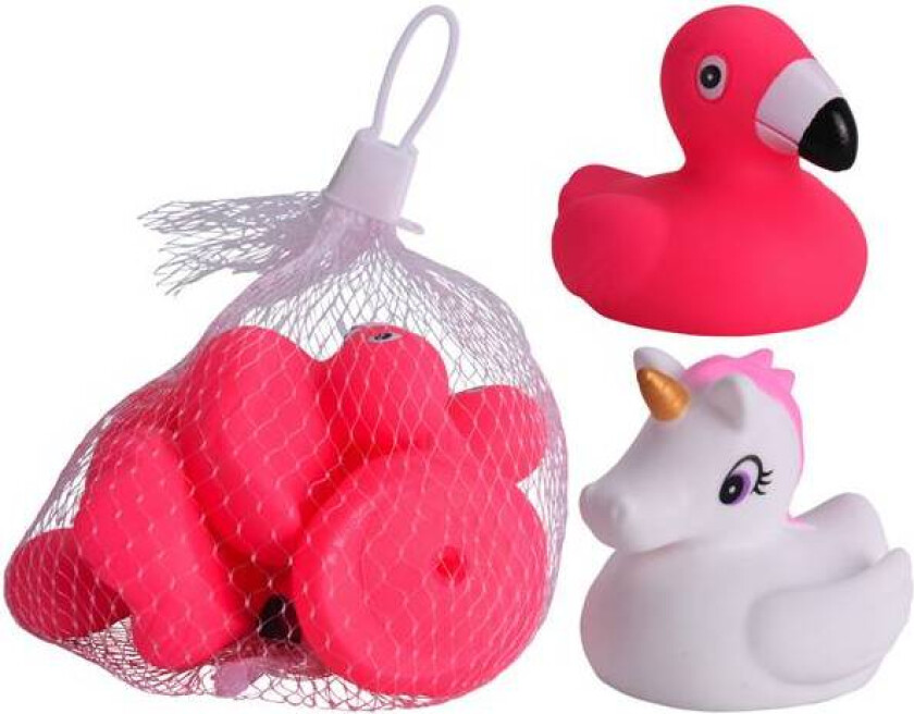 Badeleker Enhjørning / Flamingo 5pk 7cm