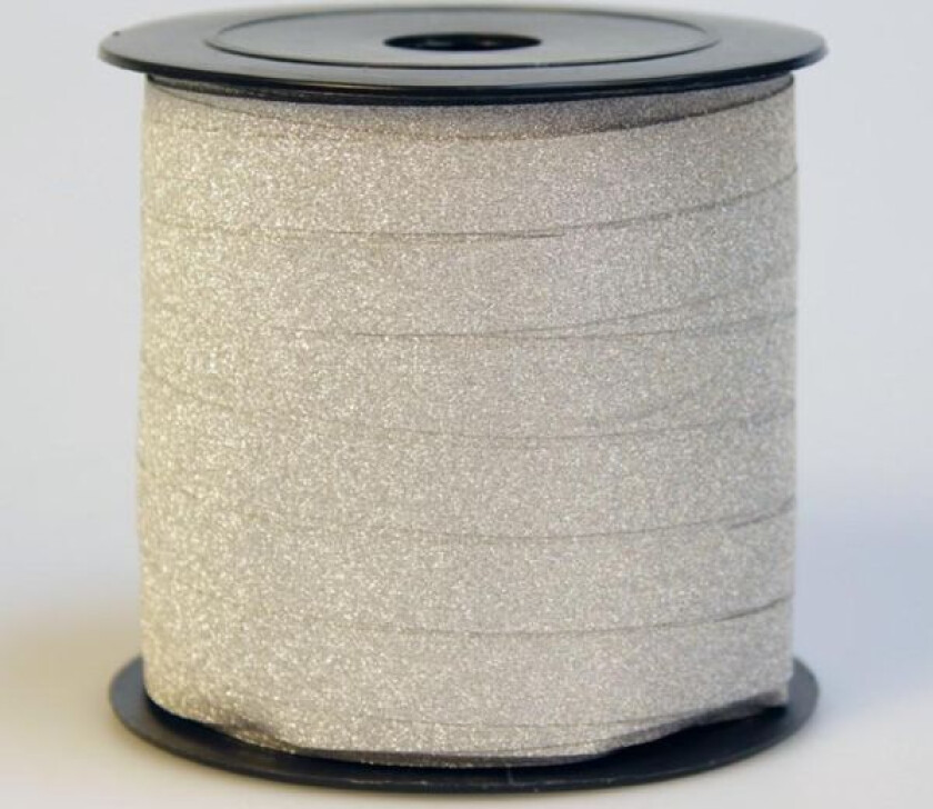 Bilde av Gavebånd Glitter Sølv 50m x 10mm