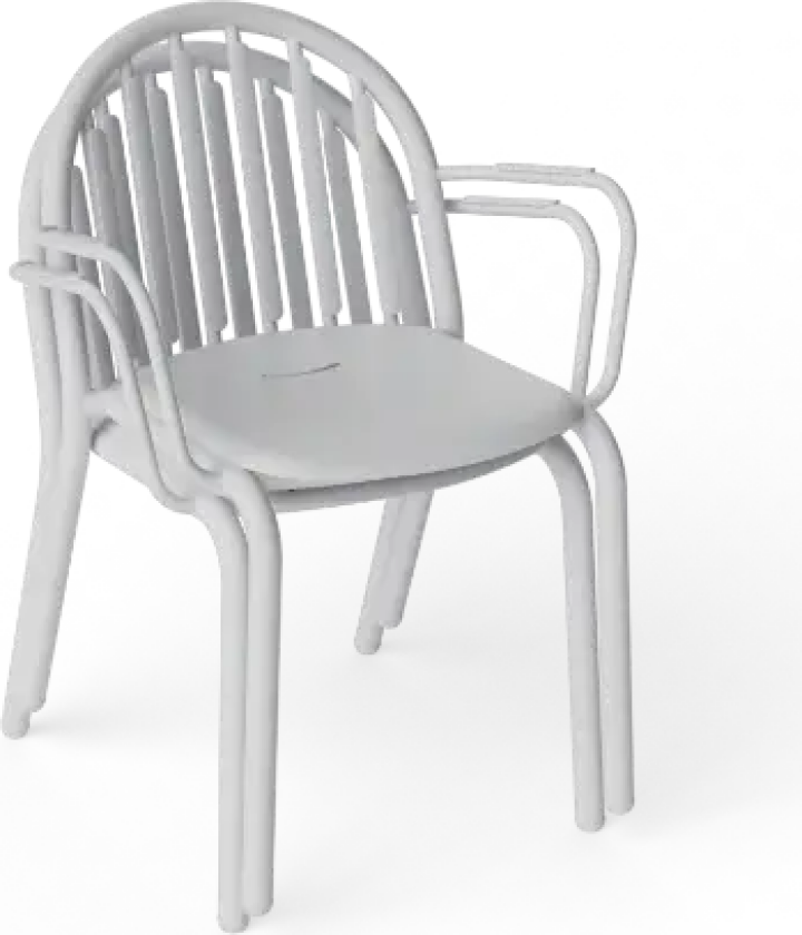 Hagestol med Armlener Fred's set light grey (2 pcs)