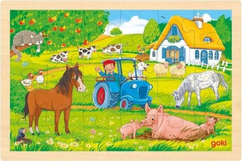 Wooden Puzzle Farm 24 pcs. Tre