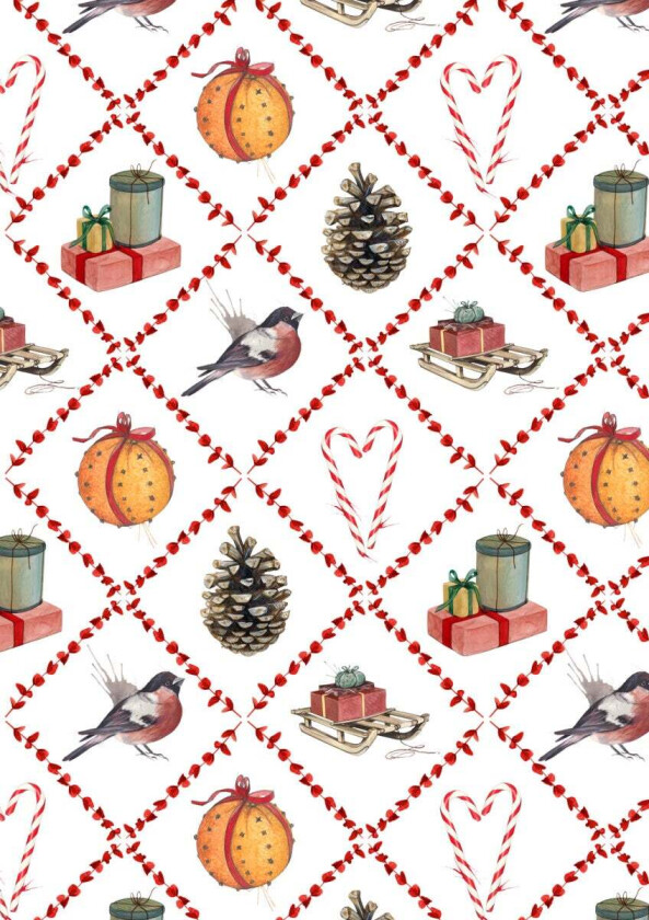 Gavepapir Jul Emmeselle 5m